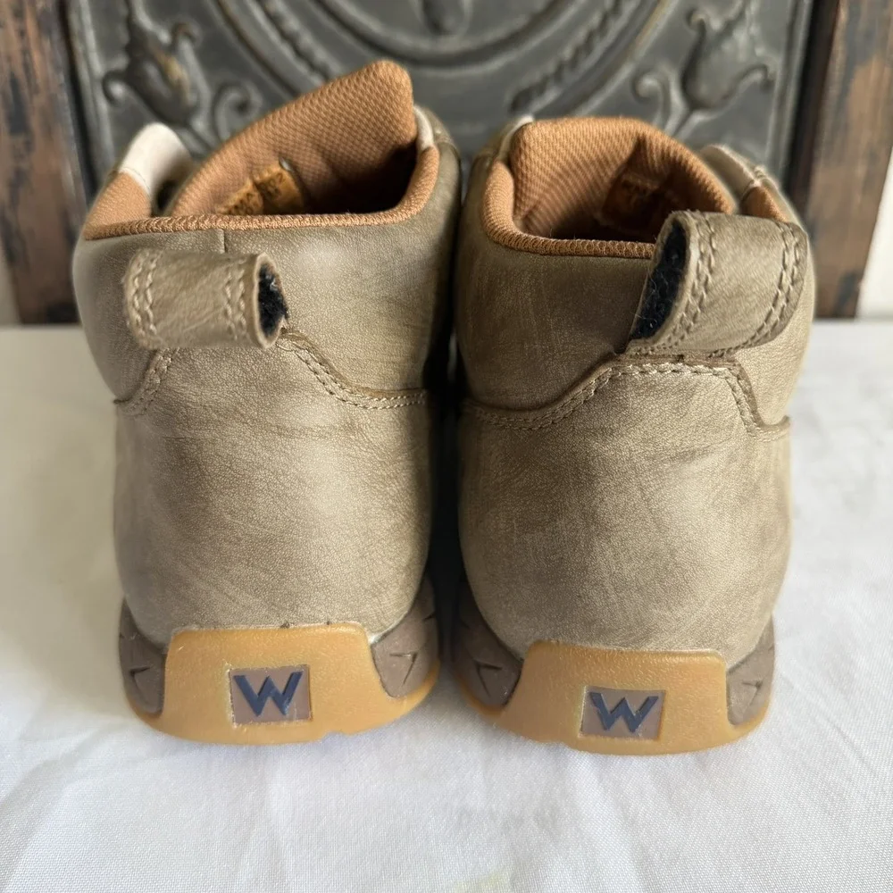 Wrangler Western Moc Toe Leather Chukka Boots Men's Sz 10.5 EUC Hiking Lace Up